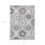 Tapis extérieur lavable gris anthracite et médaillon brun 3 pi x 5 pi