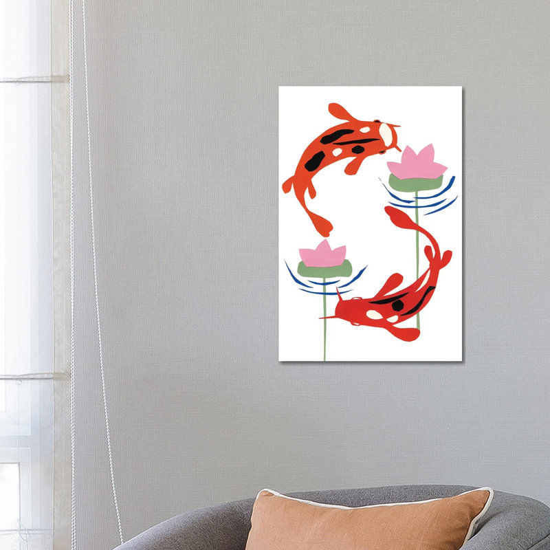 Koi Fantasy II by Alicia Ludwig - Wrapped Canvas Gallery-Wrapped Canvas Giclée, 66.04 cm H x 45.72 cm W