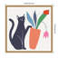 «Cat Vase 6» par Hannah Beisang, reproduction d'art sur toile encadrée