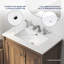  Évier de meuble-lavabo simple en porcelaine vitrifiée l 30 po x P 18,25 po Tucson (lavabo seulement, sans meuble-lavabo)-98301683