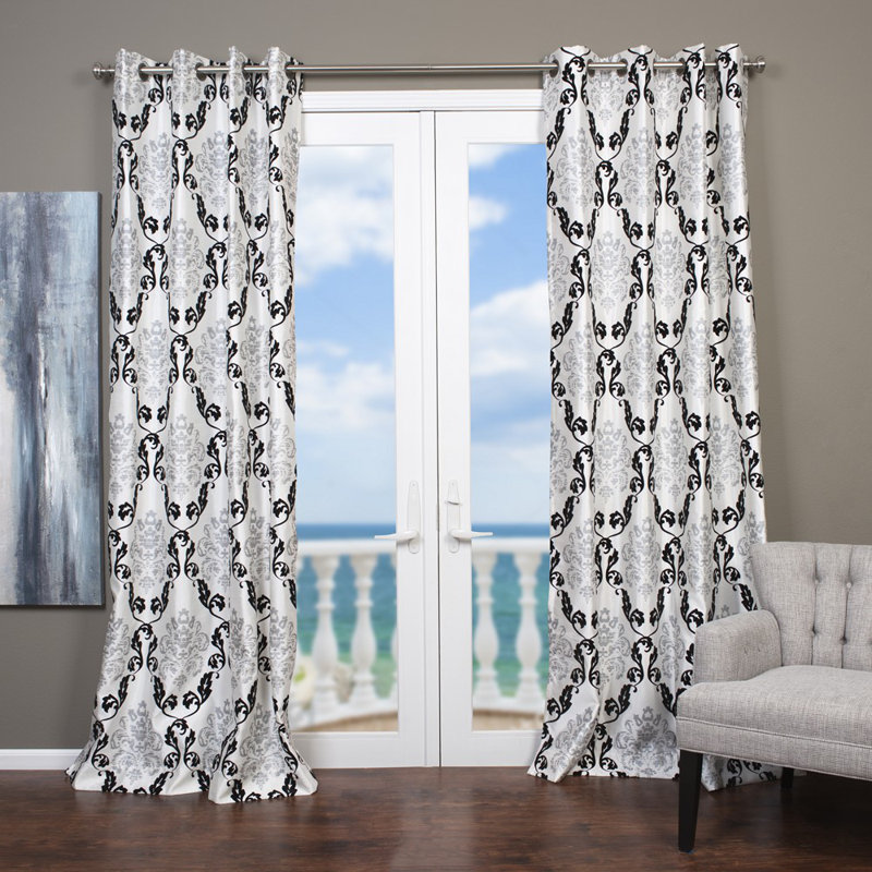 Danford Semi Sheer Curtain Single Panel, 54" W x 108" L, White