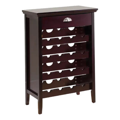Barnsley 16 Bottle Floor Wine Bottle Rack in Dark Cherry