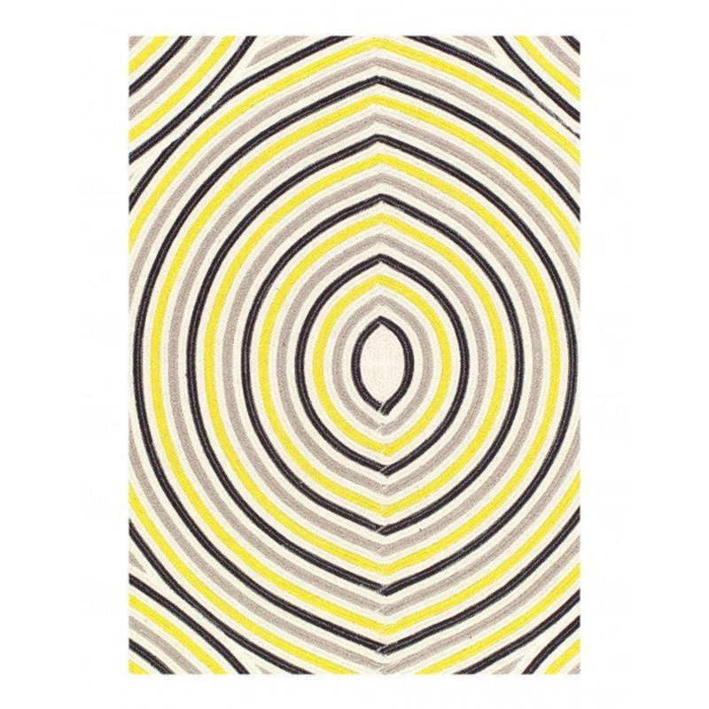 Geometric Area Rug in Yellow
