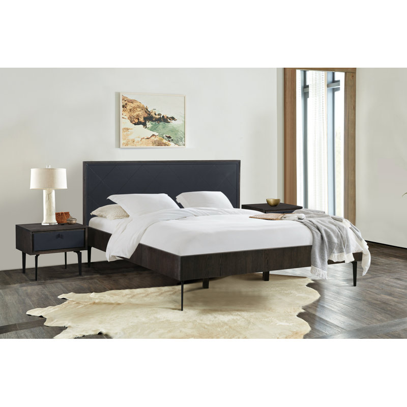 Ensemble de chambre configurable avec lit plateforme 3 pièces Audiana