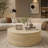 Round Coffee Table with Marble Pattern