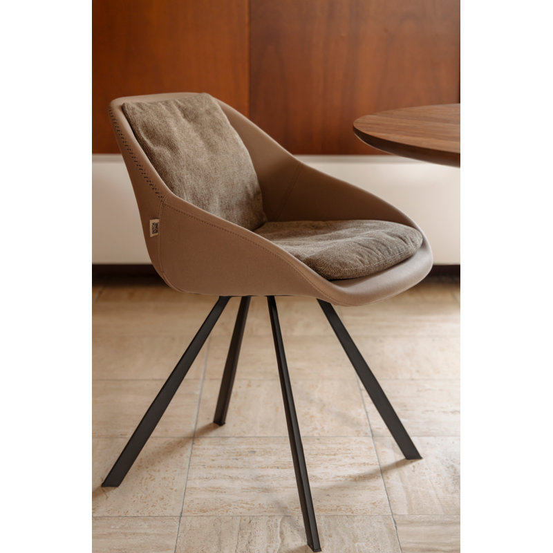 Fauteuils de salle à manger Jolien (2), Beige / brun