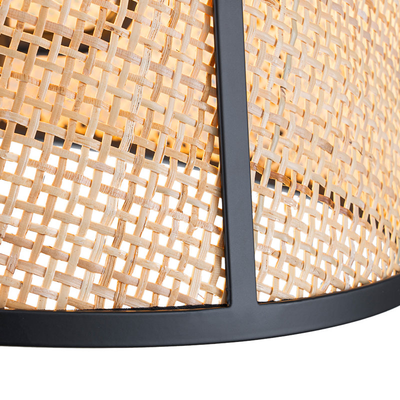 Luminaire suspendu conique en rotin 3 lumières