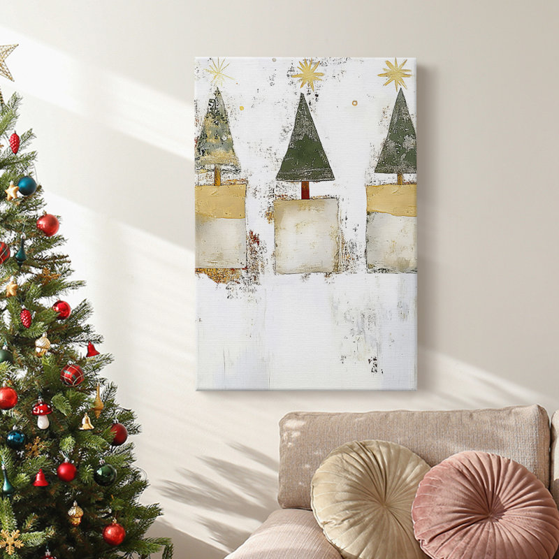 Art des Fêtes de Noël - Toile tendue avec châssis DCCDXVII, H 18 po x l 12 po