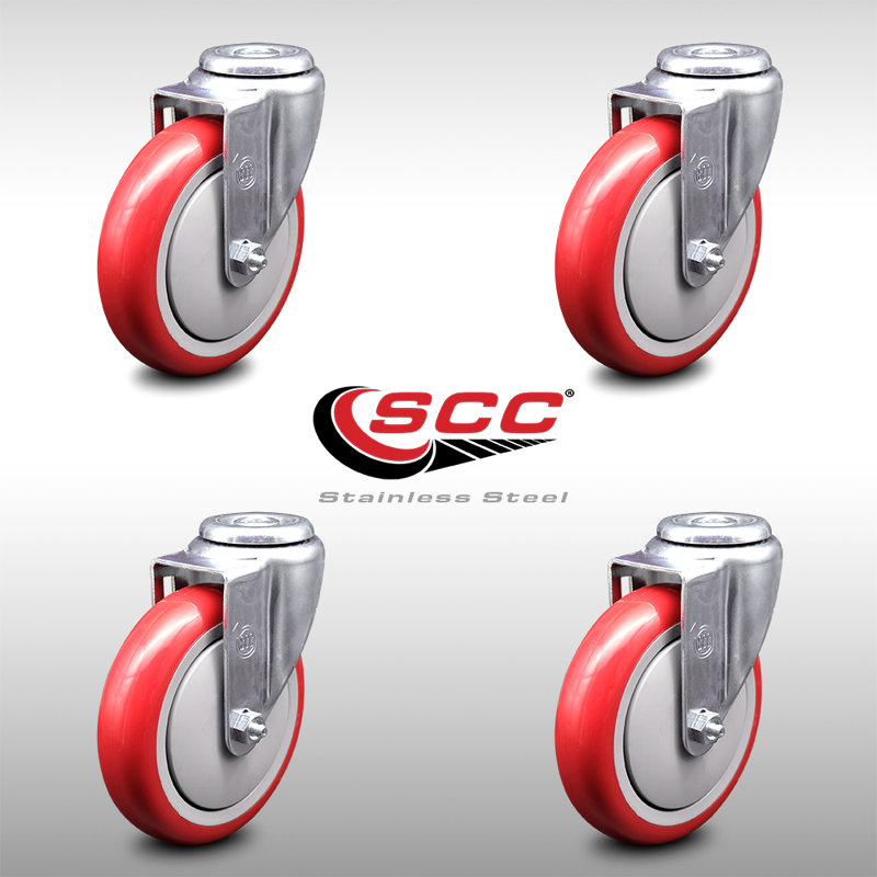 Polyurethane Caster, Red