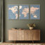 Carte du monde «Blue Global Antique Atlas-87392624-87392625-119395348