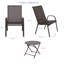 Ensemble bistro de patio 3 pièces, ensemble de chaises rondes et de table pliante pour 2 personnes Adel (ensemble de 3),-1916205499