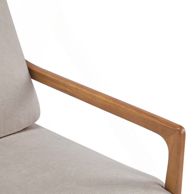Fauteuil ergonomique moderne à structure solide en bois massif pour la détente et l'utilisation quotidienne