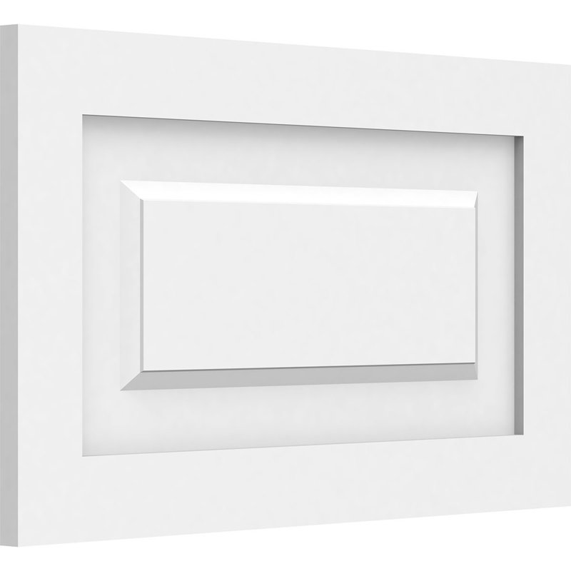Harrison 3D Wall Panel in White, 12"H x 20"W x 0.63"D