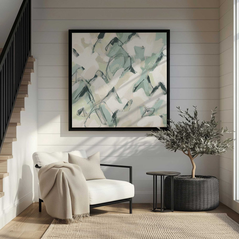«Sage Fragments III», H 12,75 po x l 12,75 po, Noir satiné