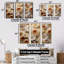 «Vibrant White Zinnias Collage - Zinnias», ensemble d'art mural-107741746-107741750
