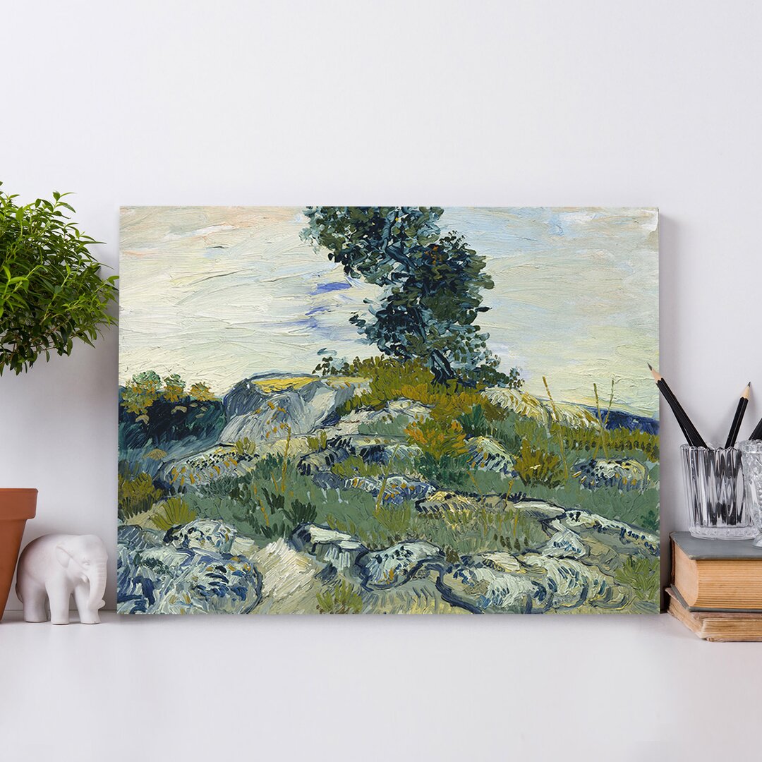 Leinwandbild Die Felsen von Vincent Van Gogh