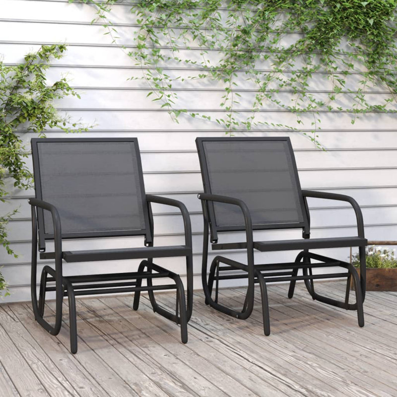 Outdoor Glider Chair, Black