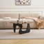 Petite table basse de style campagnard Mid-Century moderne en bois, noir-850395015-850395018