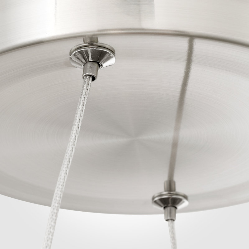 Luminaire suspendu ovale linéaire à DEL Irene, Nickel