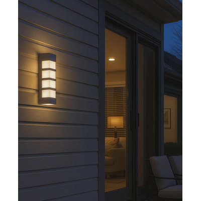 State - 17'' LED Outdoor Wall Sconce - Textured Gray