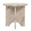 Modern Sculptural Marble Table With Interlocking Base