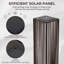 Lampe solaire ronde en acier mince en rotin-122621671