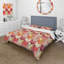 Ensemble de housse de couette à chevrons en or rose Glam IX - Mid-Century-109173336