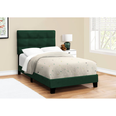 Élégant lit simple avec revêtement en velours pour le confort de la chambre