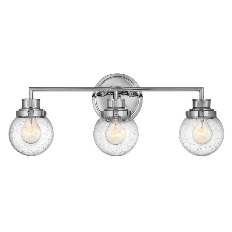 Poppy Bath 3-Light Vanity Light, Chrome