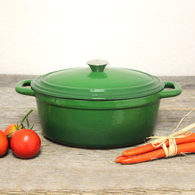 BergHOFF Neo 8qt Cast Iron Oval Covered Dutch Oven