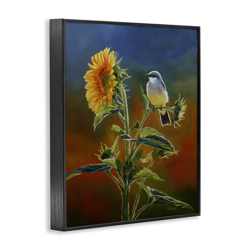 Oiseau de l'Ouest et giclée par Andrew Kiss, H 20 po x l 16 po, Giclée encadrée noir minuit