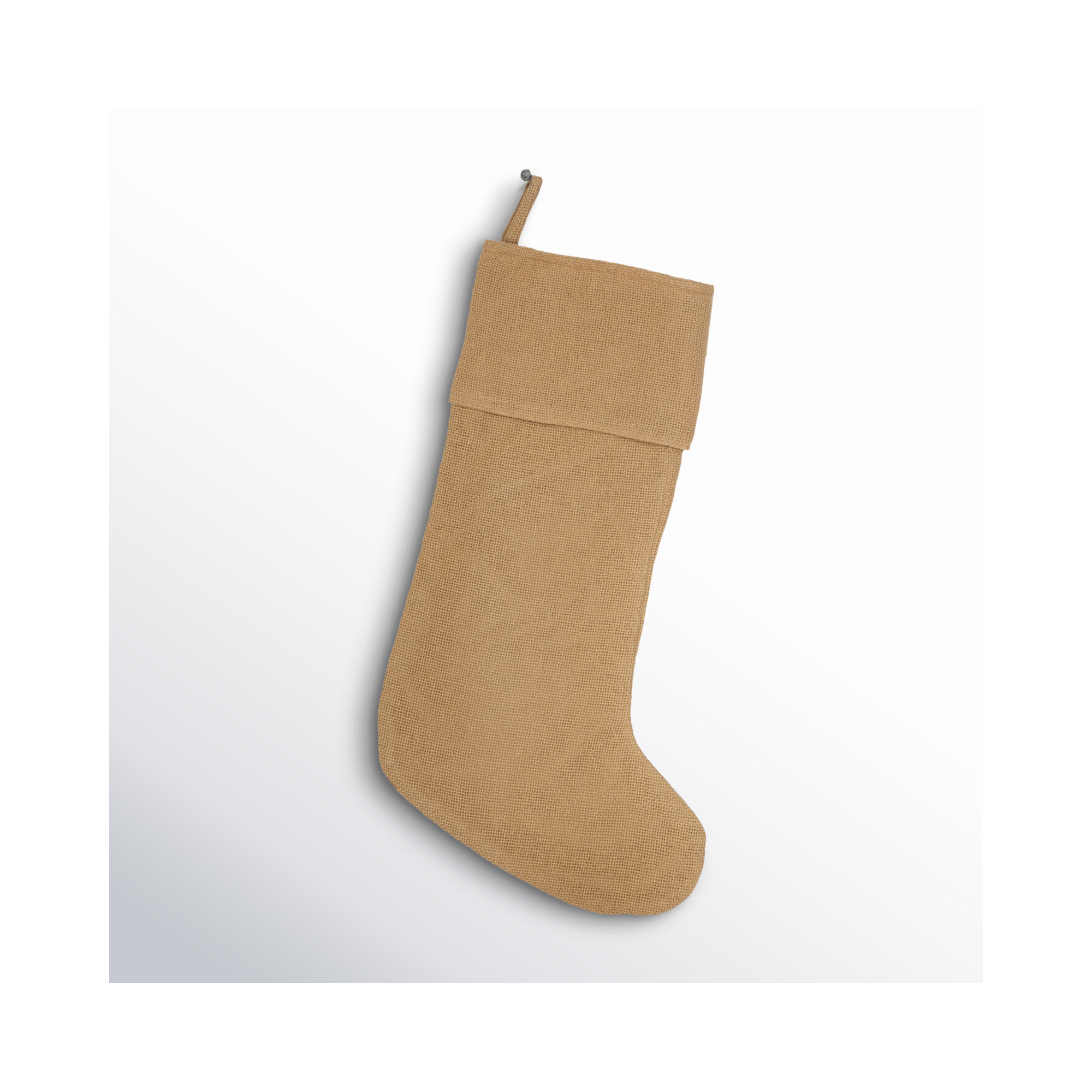 Festive Finds Burlap Stocking, 15" H x 11" W, Natural