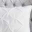 Édredon 7 pièces blanc avec broderie gracieuse et taies d'oreiller blanches