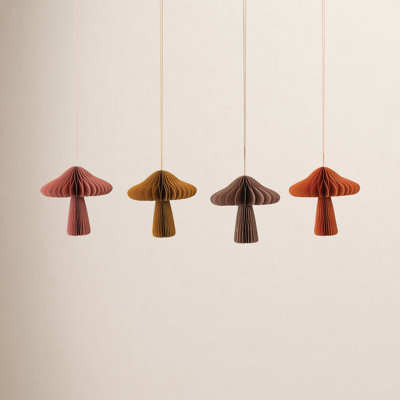 Paper Folding Honeycomb Mushroom Ornament
