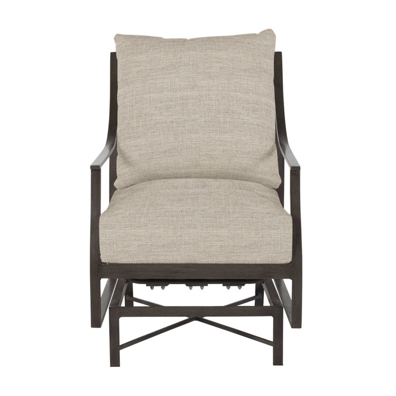 Monaco Patio Chair with Cushions, Dove Sunbrella® Linen, No Welt + Standard Fill, Slate Gray