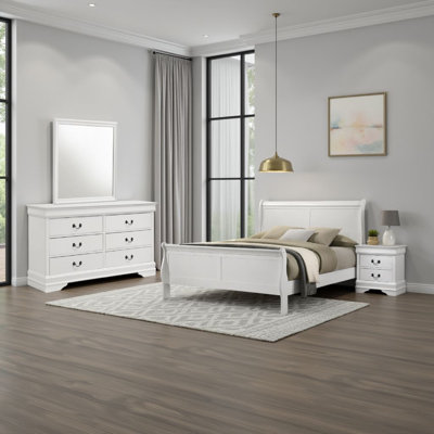 Ensemble de chambre à coucher grand, 4 pièces Nim