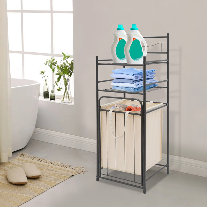 3-Tier Storage Basket Rack With Removable Bag