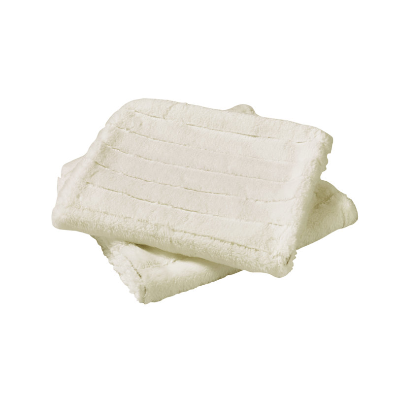 Housse de coussin en polyester Super Mink, Blanc antique