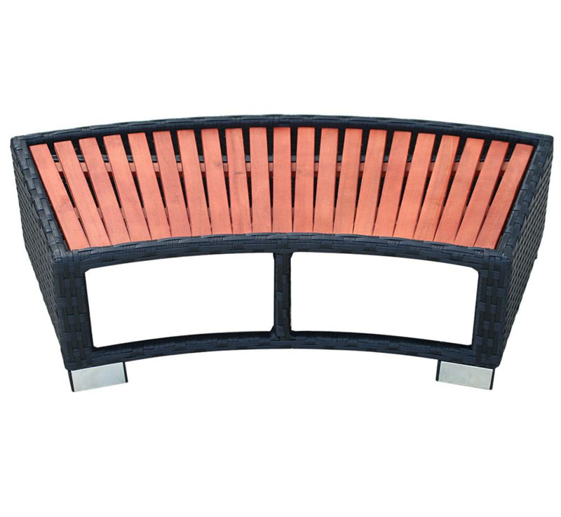 Poly Rattan Spa Step, Black