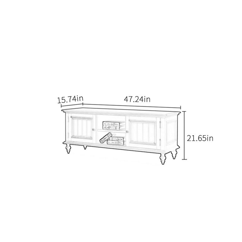 Light luxury design sense solid wood TV cabinet
