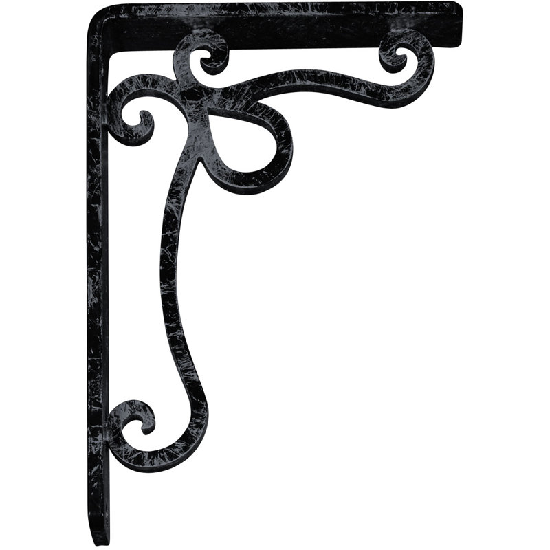 Support en fer forgé Orleans, Étain antique, H 8 po x l 1,5 po x P 5,5 po