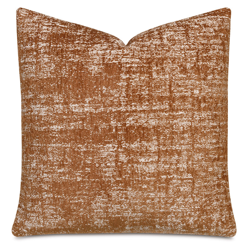 Briget Rust Square Acrylic Viscose Polyester Pillow Cover & Insert