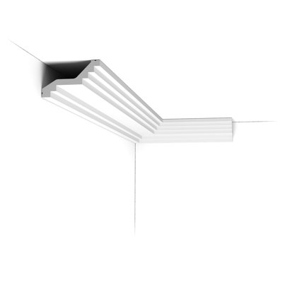 High Density Polyurethane, Primed White 2 3/8" H x 78" W x 3 15/16" D Crown