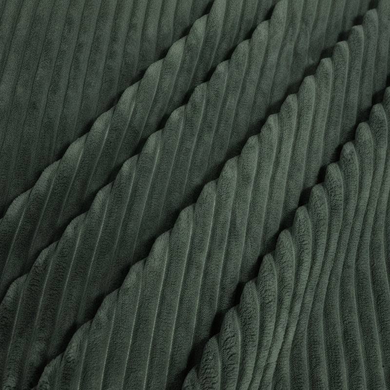 Kelna Full Compressed Modular Sectional, Dark Green Corduroy