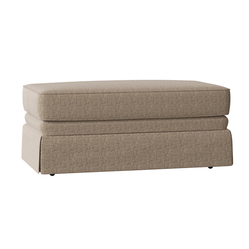 Repose-pieds rectangulaire 45 po Atterbury, Lin texturé naturel Zuma