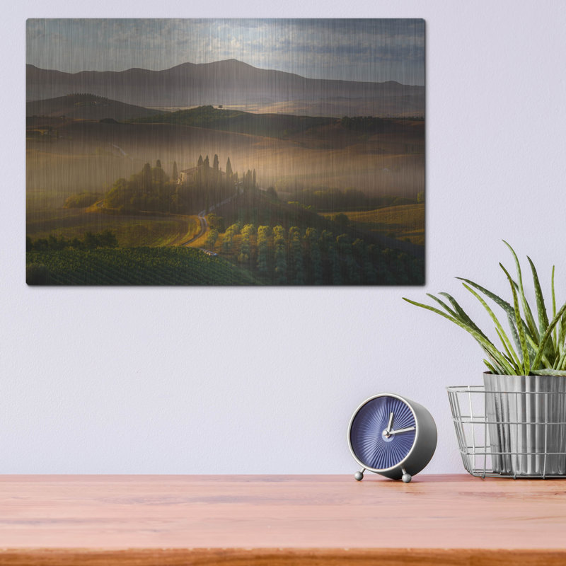 Loon Peak® «Il Belvedere» par Anne Schneidersmann, art mural en métal, H 12 po x l 16 po