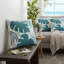 Ensemble de 2 coussins décoratifs à motif de feuilles, ambiance automnale-134168063-134168067