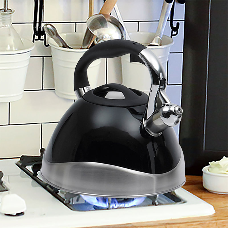 Creative Home Triumph 3,5 pte Bouilloire en acier inoxydable pour cuisinière, Noirci