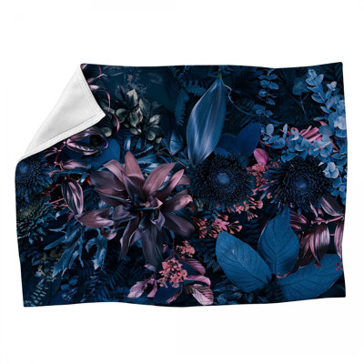 Jeté en molleton Botanical - Jetés floraux pour canapés ou lits