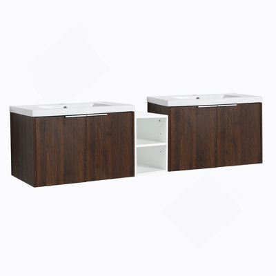 Meuble-lavabo 72 po à fermeture en douceur avec lavabo